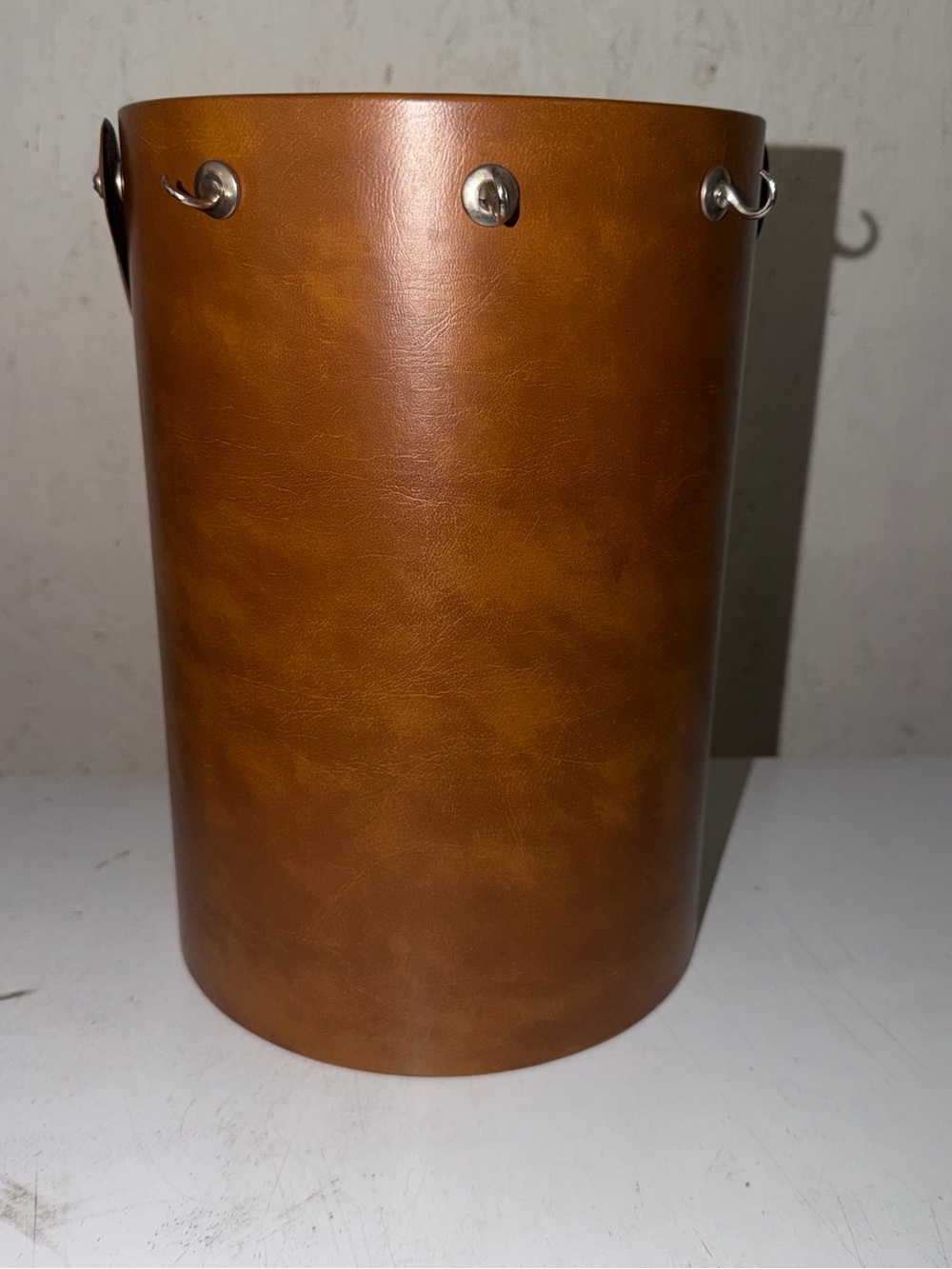 George Briard Faux Leather Ice Bucket